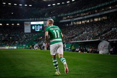 Liga Portugal maçında Nuno Santos, Sporting CP ve Casa Pia AC, Estadio Jose Alvalade, Lizbon, Portekiz arasında 23 / 24. (Maciej Rogowski)