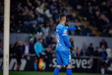 Bruno Bolas Liga Portekiz maçında Vitoria Sport Clube ve CF Estrela Amadora arasında Estadio Dom Afonso Henriques, Guimaraes, Portekiz 'de oynanan 23 / 24' lük maçta. (Maciej Rogowski)