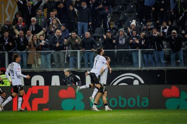 Liga Portekiz maçında Jota Silva, Estadio Dom Afonso Henriques, Guimaraes, Portekiz 'de Vitoria Sport Clube ile CF Estrela Amadora arasında 23 / 24 maç oynadı. (Maciej Rogowski)