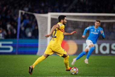 Ilkay Gundogan UEFA Şampiyonlar Ligi 'nde SSC Napoli ile FC Barcelona arasında oynanan 23 / 24 maçında Stadio Diego Armando Maradona, Napoli, İtalya. (Maciej Rogowski)