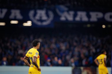 Raphinha UEFA Şampiyonlar Ligi sırasında SSC Napoli ile FC Barcelona arasında oynanan 23 / 24 Stadyum Diego Armando Maradona, Napoli, İtalya. (Maciej Rogowski)