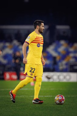 Ilkay Gundogan UEFA Şampiyonlar Ligi 'nde SSC Napoli ile FC Barcelona arasında oynanan 23 / 24 maçında Stadio Diego Armando Maradona, Napoli, İtalya. (Maciej Rogowski)