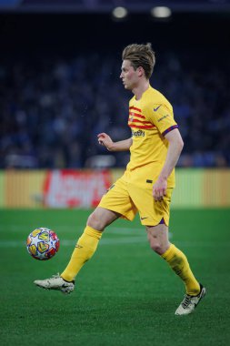 Frenkie de Jong UEFA Şampiyonlar Ligi 'nde SSC Napoli ile FC Barcelona arasında oynanan 23 / 24 maçında Stadio Diego Armando Maradona, Napoli, İtalya. (Maciej Rogowski)