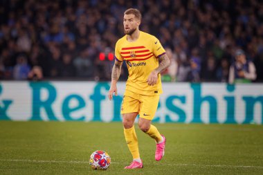 Inigo Martinez during UEFA  Champions League 23/24 game between SSC Napoli and FC Barcelona at Stadio Diego Armando Maradona, Naples, Italy. (Maciej Rogowski) clipart