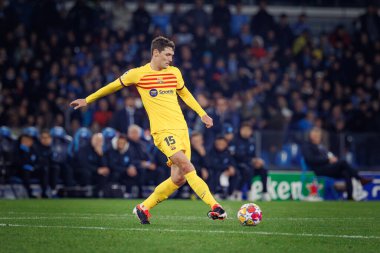 Andreas Christensen UEFA Şampiyonlar Ligi 'nde SSC Napoli ile FC Barcelona arasında oynanan 23 / 24 maçında Stadio Diego Armando Maradona, Napoli, İtalya. (Maciej Rogowski)