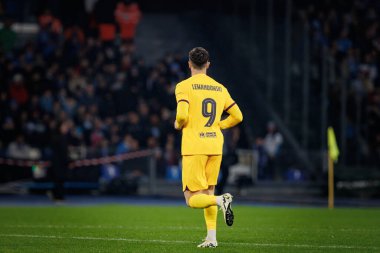 Robert Lewandowski UEFA Şampiyonlar Ligi 'nde SSC Napoli ile FC Barcelona arasında oynanan 23 / 24 maçında Stadio Diego Armando Maradona, Napoli, İtalya. (Maciej Rogowski)