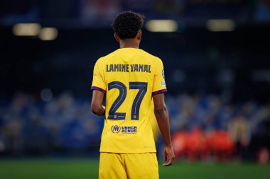 X, UEFA Şampiyonlar Ligi sırasında SSC Napoli ve FC Barcelona arasında oynanan 23 / 24 Stadyum Diego Armando Maradona, Napoli, İtalya. (Maciej Rogowski)