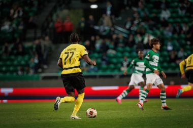 Joel Monteiro UEFA Avrupa Ligi 'nde Sporting CP ve BSC Young Boys arasında oynanan Estadio Jose Alvalade, Lizbon, Portekiz maçında. (Maciej Rogowski)