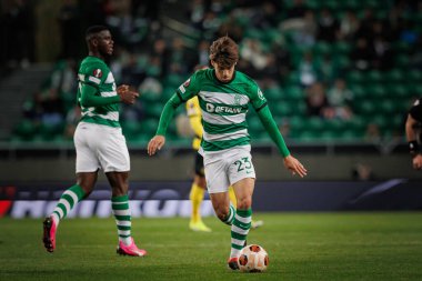 Daniel Braganca UEFA Avrupa Ligi 'nde Sporting CP ve BSC Young Boys arasında oynanan Estadio Jose Alvalade, Lizbon, Portekiz maçında. (Maciej Rogowski)
