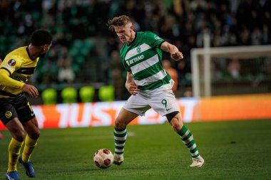 Viktor Gyokeres UEFA Avrupa Ligi 'nde Sporting CP ve BSC Young Boys arasında oynanan 23 / 24 maçında Estadio Jose Alvalade, Lizbon, Portekiz' de. (Maciej Rogowski)