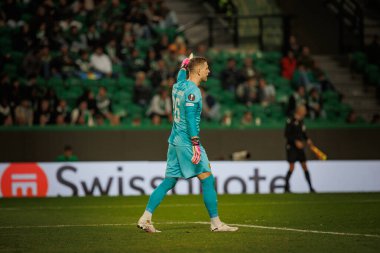 David von Ballmoos UEFA Avrupa Ligi 'nde Sporting CP ve BSC Young Boys arasında oynanan Estadio Jose Alvalade, Lizbon, Portekiz maçında. (Maciej Rogowski)
