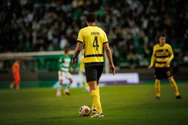 Aurele Amenda UEFA Avrupa Ligi 'nde Sporting CP ve BSC Young Boys arasında oynanan Estadio Jose Alvalade, Lizbon, Portekiz maçında. (Maciej Rogowski)
