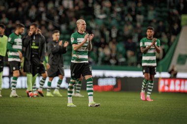 Portekiz 'in başkenti Lizbon' da Estadio Jose Alvalade 'de bulunan Sporting CP ve SL Benfica arasında oynanan Taca de Portugal maçında Nuno Santos. (Maciej Rogowski)