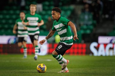Liga Portekiz 'de Marcus Edwards, Sporting CP ile GD Estoril Praia, Estadio Jose Alvalade, Lizbon, Portekiz arasında oynanan 23 / 24 maçı izledi. (Maciej Rogowski)