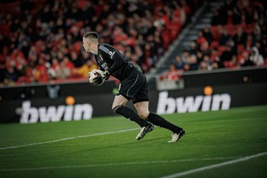 Anatoliy Trubin UEFA Avrupa Ligi sırasında SL Benfica ile Rangers FC arasında oynanan 23 / 24 maçında Estadio Da Luz, Lizbon, Portekiz 'de. (Maciej Rogowski)