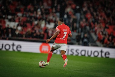 David Neres UEFA Avrupa Ligi sırasında SL Benfica ile Rangers FC arasında oynanan maçta Estadio Da Luz, Lizbon, Portekiz 'de oynandı. (Maciej Rogowski)