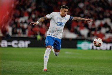 James Tavernier UEFA Avrupa Ligi sırasında SL Benfica ile Rangers FC arasında oynanan maçta Estadio Da Luz, Lizbon, Portekiz 'de oynadı. (Maciej Rogowski)