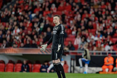 Anatoliy Trubin UEFA Avrupa Ligi sırasında SL Benfica ile Rangers FC arasında oynanan 23 / 24 maçında Estadio Da Luz, Lizbon, Portekiz 'de. (Maciej Rogowski)