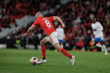 Fredrik Aursnes UEFA Avrupa Ligi sırasında SL Benfica ve Rangers FC arasında oynanan 23 / 24 maçında Estadio Da Luz, Lizbon, Portekiz 'de. (Maciej Rogowski)