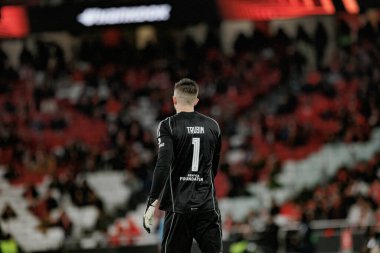 Anatoliy Trubin UEFA Avrupa Ligi sırasında SL Benfica ile Rangers FC arasında oynanan 23 / 24 maçında Estadio Da Luz, Lizbon, Portekiz 'de. (Maciej Rogowski)