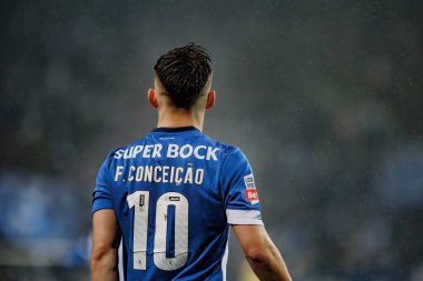 Francisco Conceicao Liga Portekiz maçı sırasında Portekiz 'in Porto şehrinde Estadio Do Dragao' da FC Porto ve SL Benfica arasında oynanmıştır. (Maciej Rogowski)