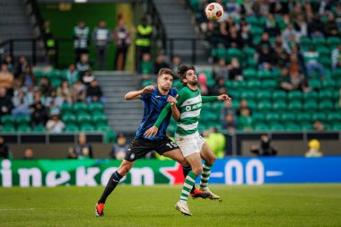 x, UEFA Avrupa Ligi sırasında Portekiz 'deki Estadio Jose Alvalade' de Sporting CP ve Atalanta BC arasında oynanan 23 / 24 maçında. (Maciej Rogowski)