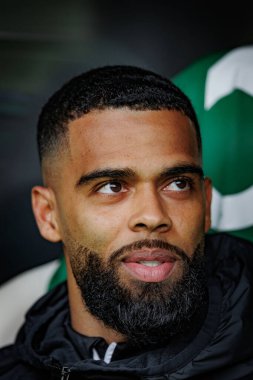 Jeremiah St. Juste UEFA Avrupa Ligi sırasında Portekiz 'deki Estadio Jose Alvalade' de Sporting CP ve Atalanta BC arasında oynanan 23 / 24 maçı izledi. (Maciej Rogowski)