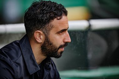 UEFA Avrupa Ligi sırasında Ruben Amorim, Portekiz 'deki Estadio Jose Alvalade' de Sporting CP ve Atalanta BC arasında oynanan 23 / 24 maçında. (Maciej Rogowski)
