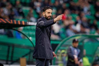 UEFA Avrupa Ligi sırasında Ruben Amorim, Portekiz 'deki Estadio Jose Alvalade' de Sporting CP ve Atalanta BC arasında oynanan 23 / 24 maçında. (Maciej Rogowski)