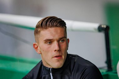 Viktor Gyokeres UEFA Avrupa Ligi maçında Portekiz 'in başkenti Lizbon' daki Estadio Jose Alvalade 'de Sporting CP ve Atalanta BC arasında oynanmıştır. (Maciej Rogowski)