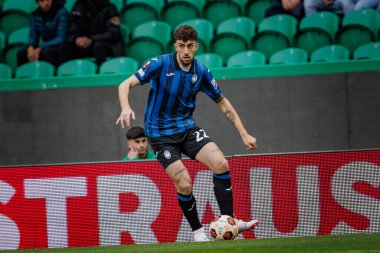 Matteo Ruggeri, Portekiz 'deki Estadio Jose Alvalade' de oynanan UEFA Avrupa Ligi karşılaşmasında Sporting CP ve Atalanta BC arasında oynanmıştır. (Maciej Rogowski)