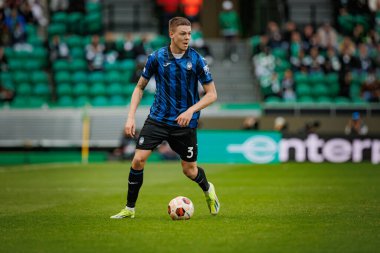 Emil Holm, Portekiz, Lizbon 'daki Estadio Jose Alvalade' de Sporting CP ve Atalanta BC arasında oynanan UEFA Avrupa Ligi maçı sırasında. (Maciej Rogowski)