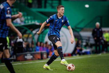 Emil Holm, Portekiz, Lizbon 'daki Estadio Jose Alvalade' de Sporting CP ve Atalanta BC arasında oynanan UEFA Avrupa Ligi maçı sırasında. (Maciej Rogowski)