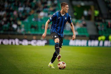 Emil Holm, Portekiz, Lizbon 'daki Estadio Jose Alvalade' de Sporting CP ve Atalanta BC arasında oynanan UEFA Avrupa Ligi maçı sırasında. (Maciej Rogowski)