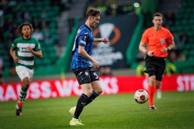 Aleksei Miranchuk UEFA Avrupa Ligi maçında Portekiz 'deki Estadio Jose Alvalade' de Sporting CP ve Atalanta BC arasında oynanmıştır. (Maciej Rogowski)