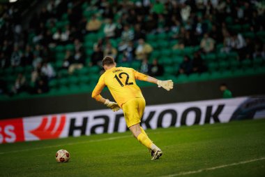 Franco Israel, Portekiz 'in Lizbon şehrindeki Estadio Jose Alvalade' de oynanan UEFA Avrupa Ligi karşılaşmasında Sporting CP ve Atalanta BC arasında oynamıştır. (Maciej Rogowski)