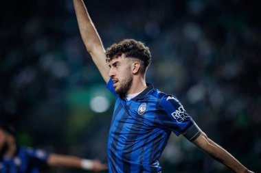 Matteo Ruggeri, Portekiz 'deki Estadio Jose Alvalade' de oynanan UEFA Avrupa Ligi karşılaşmasında Sporting CP ve Atalanta BC arasında oynanmıştır. (Maciej Rogowski)