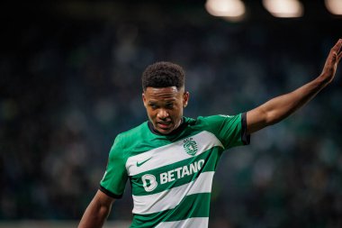 UEFA Avrupa Ligi maçında CP ve Atalanta BC arasında oynanan Estadio Jose Alvalade, Lizbon, Portekiz maçında Geny Catamo. (Maciej Rogowski)