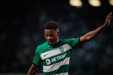 UEFA Avrupa Ligi maçında CP ve Atalanta BC arasında oynanan Estadio Jose Alvalade, Lizbon, Portekiz maçında Geny Catamo. (Maciej Rogowski)