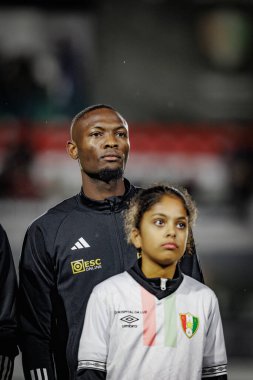 Liga Portekiz maçında Duplex Tchamba, CF Estrela Amadora ile Casa Pia AC arasında Estadio Jose Gomes, Amadora, Lizbon, Portekiz 'de oynanan 23 / 24 maçında. (Maciej Rogowski)