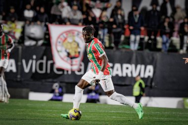 Liga Portekiz maçında Regis Ndo CF Estrela Amadora ve Casa Pia AC arasında Estadio Jose Gomes, Amadora, Lizbon, Portekiz 'de oynanan 23 / 24 maçında. (Maciej Rogowski)