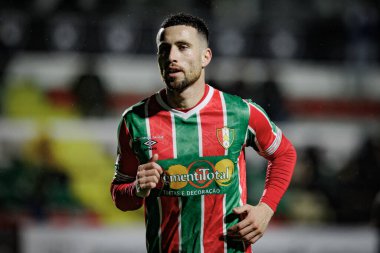 Liga Portekiz 'deki Kikas maçında CF Estrela Amadora ile Estadio Jose Gomes, Amadora, Lizbon, Portekiz' deki Casa Pia AC arasında 23 / 24 maç vardı. (Maciej Rogowski)