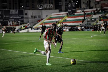 Liga Portekiz maçında Regis Ndo CF Estrela Amadora ve Casa Pia AC arasında Estadio Jose Gomes, Amadora, Lizbon, Portekiz 'de oynanan 23 / 24 maçında. (Maciej Rogowski)