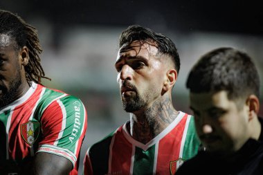 Miguel Lopes, Liga Portekiz maçında CF Estrela Amadora ve Casa Pia AC arasında Estadio Jose Gomes, Amadora, Lizbon, Portekiz 'de oynamıştır. (Maciej Rogowski)