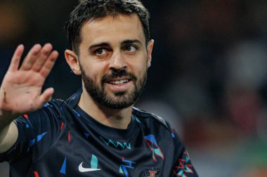 Portekiz ve İsveç milli takımı Estadio Dom Afonso Henriques, Guimaraes, Portekiz milli takımı arasında oynanan uluslararası dostluk maçı sırasında Bernardo Silva. (Maciej Rogowski)