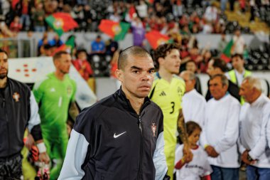 Portekiz ve İsveç milli takımı Estadio Dom Afonso Henriques, Guimaraes, Portekiz milli takımı arasında oynanan dostça uluslararası maç sırasında Pepe. (Maciej Rogowski)