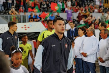 Matheus Nunes, Portekiz ve İsveç milli takımı Estadio Dom Afonso Henriques, Guimaraes, Portekiz milli takımı arasında oynanan uluslararası dostluk maçı sırasında. (Maciej Rogowski)