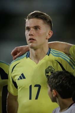 Portekiz ve İsveç milli takımları Estadio Dom Afonso Henriques, Guimaraes, Portekiz milli takımı arasındaki dostça uluslararası maç sırasında Viktor Gyokeres. (Maciej Rogowski)