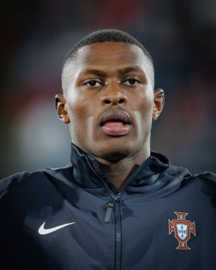 Portekiz ve İsveç milli takımı Estadio Dom Afonso Henriques, Guimaraes, Portekiz milli takımı arasında oynanan uluslararası dostluk maçı sırasında Nuno Mendes. (Maciej Rogowski)