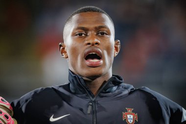 Portekiz ve İsveç milli takımı Estadio Dom Afonso Henriques, Guimaraes, Portekiz milli takımı arasında oynanan uluslararası dostluk maçı sırasında Nuno Mendes. (Maciej Rogowski)